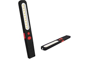 AuRiver Lampada da Lavoro COB LED Ricaricabile, Lampade di ispezione, Super Luminoso 2 Colori con LED Torcia Lampada ispezione 2 in 1 per Fai da Te Riparazione Auto Campeggio e di Emergenza Uso