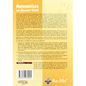 Matemáticas con Microsoft Excel. 2ª Edición