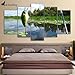 Produktbild YIMENGSX HD Gedruckt 5 Stück Leinwand Kunst Angelrute Malerei Fischteich Poster Wandbilder für Wohnzimmer Moderne CU-1704B, Mit Gerahmt, Größe 2