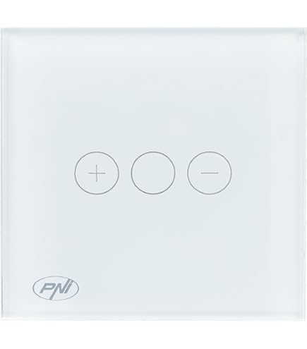 BSEED Wifi-aanraakschakelaar, rolluiken, wandschakelaar, 3-voudig, 1-weg, compatibel met Alexa Google Home (nulleider vereist), 86 mm, wit