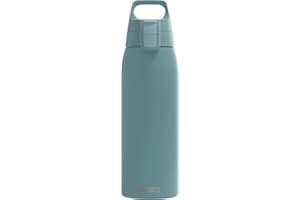 Sigg Shield One Borraccia sport (0.75 L / 1 L), Bottiglia acqua priva di sostanze inquinanti e a prova di perdita, Borraccia acciaio inossidabile con ONE Top, Nero, 0.75 L