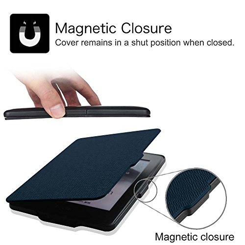 Fintie Kindle Paperwhite Hülle – Die dünnste und leichteste Smartshell Case Schutzhülle Tasche mit auto Sleep / Wake für den neuen Kindle Paperwhite 2016 (mit 300 ppi-Display, 6 Zoll, und integrierter Beleuchtung) und alle Modelle von 2012, 2013, 2014, 2015, Marineblau - 5