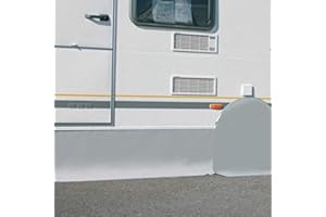 Berger - Telo protettivo per Camper e caravan - Copertura antivento, grembiule da pavimento, telo auto - protezione per roulotte, skirting antivento - grigio - 310x75cm