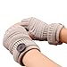 Produktbild Chytaii Handschuhe ohne Finger Praktisch Damen für Winter Windschutz warme Hände mit Dekoration Knopf, grau, 16 cm