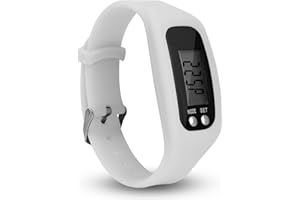 woyada Reloj podómetro con pantalla LCD para caminar, rastreador de fitness, contador de pasos, contador de calorías, correa de muñeca, contador de pasos digital, operación simple para mujeres,