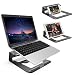 Produktbild Dobee Laptop Ständer Aluminium Belüftet Notebook Ständer Ergonomische Riser Tragbare Laptopständer mit Anti-Rutsch Silikon für MacBook Pro/Air, Tablet, Mobiltelefon-Schwarz (Patentiert)