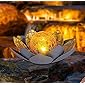 Garten Lotusblüte Deko Solar Lotusblüte für Außen Garten Deko Leuchten, traumhafte Lichteffekte durch Bruchglasoptik…