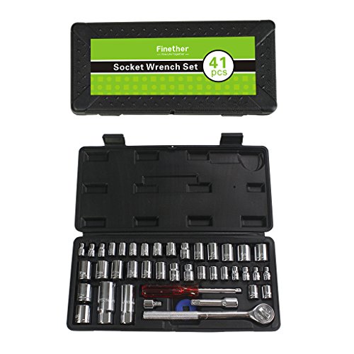 Preisvergleich Produktbild Finether Steckschlüssel-Set Steckschlüsselsatz Steckschlüsseleinsatz 41-teilig