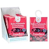 Sobre perfumado de Flor de Mayo muy utilizado en armarios y cajones. Aroma intenso y larga duración de frutos rojos.