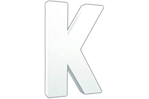DECOPATCH Décopatch AC710C - Un support en papier blanc mâché 3x13,5x20,5 cm, Lettre K