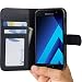 Produktbild Galaxy A3 (2017) Hülle, Abacus24-7 Schwarz Brieftasche Schutz Handytasche mit Standfunktion und Kredit Kartenfächer, Schutzhülle für Samsung Galaxy A3 (2017) Smartphone