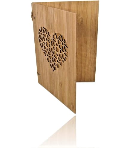 Produktbild von ZOGPLG Holzkarte Hochzeit Mit Umschlag | Personalisierte Holz Herz Grußkarte Für Valentinstag & Jahrestag