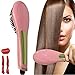 Straighter Comb,Emontek® Hair Straightening Brush,Electric Hot Hair Brush LCD Ion Brush Auto Straight Tool,Anti-Scald Massager,Electric Comb Hair Straightening Irons (UK Plug) (Pink)