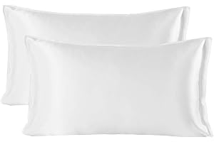SHARE SILK 20 momme sidenörngott 2 stycken set, 100 % mullbärssilke kudde för hår och hud med kuvertstängning, mjukt och slät