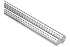 HOCPKOT Eje lineal de 12 mm, 2 unidades de 12 mm x 600 mm, guía lineal horizontal, eje de precisión, rodamiento lineal, barra redonda