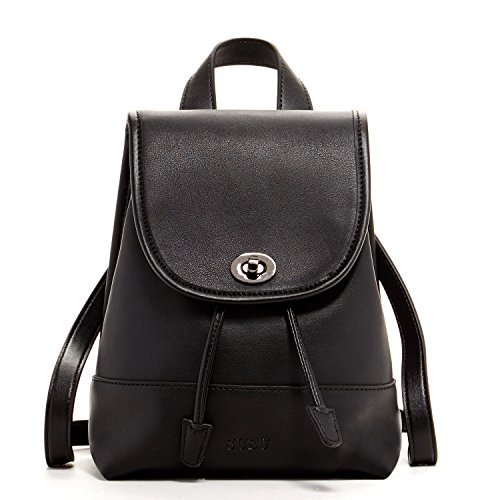 Black Small Leather Backpack Purse for Women Cute Fashion Backpacks Vintage Style Back pack Girls De Black Small Leather Backpack Purse for Women Cute Fashion Backpacks Vintage Style Back pack Girls De