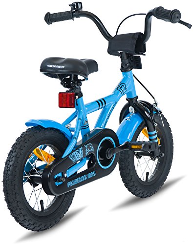 PROMETHEUS Kinderfahrrad 12 Zoll Jungen in Blau & Schwarz mit Stützrädern | Seitenzugbremse und Rücktrittbremse | ab 3 Jahren | 12″ BMX Edition 2017 - 7