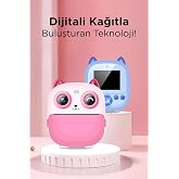 Torima CMR-21 Pembe Dijital Video Kayıt Fotoğraf &Ccedil;ocuk Kamerası Termal Resim Kağıt Baskılı Yazıcı
