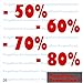 Produktbild 4er Set Aufkleber Schaufenster "50% 60% 70% 80%" Reduziert Ausverkauf Schlussverkauf Sale WSV SSV Typ 1ca. je 50 cm Aufkleber Sticker Schaufensterwerbung Werbung Deko von Pegatina Promotion ®