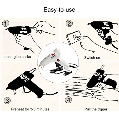 Super PDR 60w 12v Mini Heißklebepistole Klebepistole mit mechanischem Vorschub und hitzeisolierter Düse / Set mit Pattex Heißklebepistole - 4