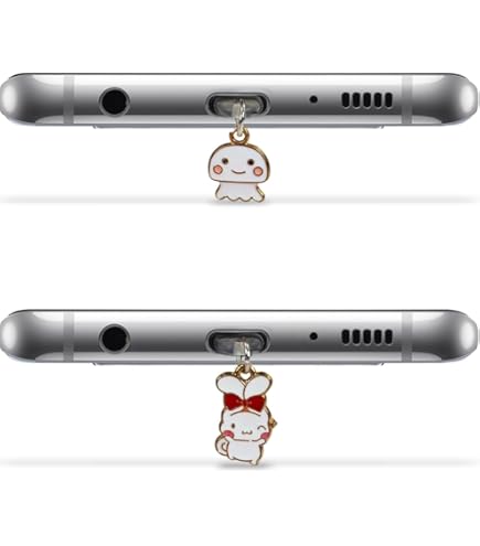 Bouchons Port USB-C Breloques Anti-poussière Type-C Lot De 3 - Protection Port Kindle Et Smartphone, Designs élégants Breloques Anti-poussière élégantes