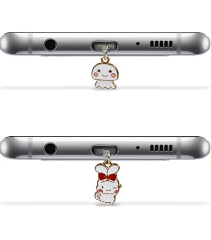 Lot De 6 Bouchons Anti-Poussière Y2K Avec Pendentifs - Compatible Type C/USB C (iPhone 15/16, Kindle)