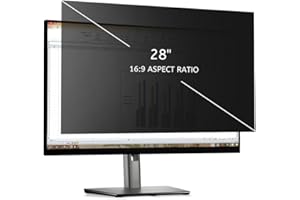 MOBDIK Amovible Film Protecteur D'écran 28 Pouces pour Moniteur 16:9, Anti-Lumière Bleu Anti-Reflet Filtre, Anti-Espion, Protection Des Yeux