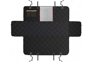 PET&TECH Cubierta Impermeable para Asiento de Coche para Perros; 38x147 cm; Protector Antipelusas, Antideslizante y Plegable – Tela Resistente de 4 Capas – Fácil de Limpiar