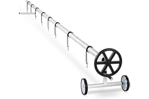 Uniprodo Swimming Pool Cover System Reel Pool Cover Roller Solar Cover Reel For Pool Tarpaulin Adjustable 3-5.7m UNI_POOL_REEL_570 (8 Straps, Stainless Steel, Aluminium, Plastic, Strap Length 180cm)