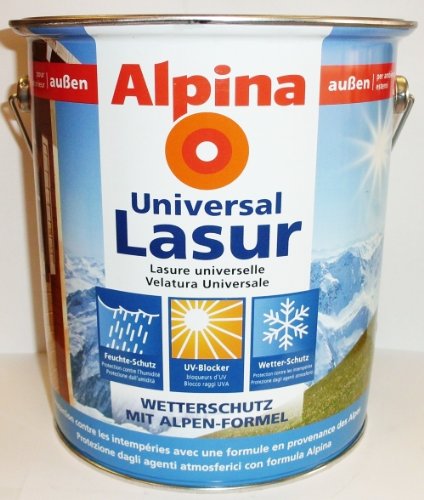 Alpina Universal Holzlasur, Kiefer, 4 Liter, außen