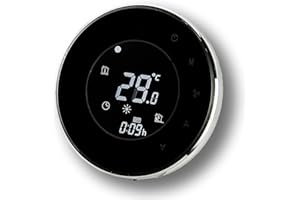 BecaSmart 6000 Series WiFi Thermostat Ronde pour Chauffage électrique 16A Noir connecté Wifi