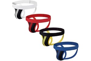 Summer Code Herren Baumwolle Jockstrap 4er / 2er Set Gestreift Unterwäsche