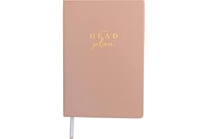 The Head Plan Journal | Wellness Journal | Undated Weekly and Daily Goal Setting Planner to Get Organised, Increase Productivity, Achieve Goals | Hardcover Self Care Journal | Pink