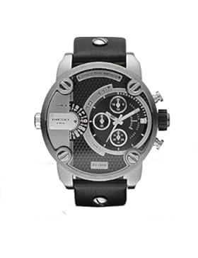 Diesel Herren Armbanduhr DZ7256Little Daddy Edelstahl schwarz Leder