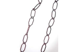 PROMETEO ELECTRONICS 2mt catena Cattedrale genovese bronzo per Lampadari Filo 2,7mm Maglia 45x20mm