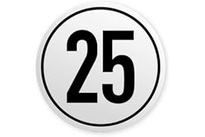 reflecto 02460001-25-ALU Plaque de vitesse en aluminium 25 Blanc