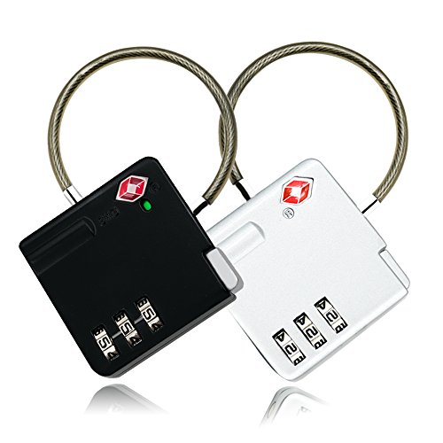 Sunray 2 x TSA Luggage Lock, 3 Digit Combination Padlock Number Code Locks Padlocks for Travel Suitcases (Luggage Locks)