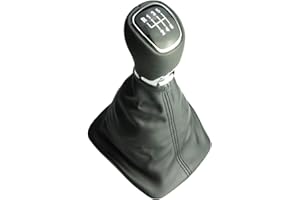 Newtown2700-parts 6 Gang Schaltknauf, Schaltsack mit Rahmen kompatibel für Skoda Octavia II 2 1Z Baujahr 2004-2013 Yeti 2009-2017