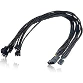 Alfais 4354 Flexa P5 5 Port &Ccedil;ıkışlı PWM Fan &Ccedil;oklayıcı &Ccedil;oğaltıcı 4 2 Pin Splitter Kablosu