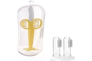 Sanitral Complete Baby’s First Toothbrush Kit (Banana Teether+2 Pieces Finger Toothbrush)