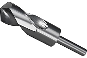 CoCud Reducido Vástago Taladro, 32mm Corte Filo 1/2" Vástago, Nitruro Recubierto Alto Velocidad Acero 6542 Torsión Taladro Brocas - (Aplicaciones: para Inoxidable Acero Metal Madera)