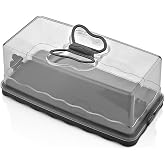 Baton Kek Fanusu, Şeffaf Kek ve Pasta Saklama Kabı, 4.5 L Kapasiteli, 33.5 x 17 x 12.5 cm, Dayanıklı Plastik