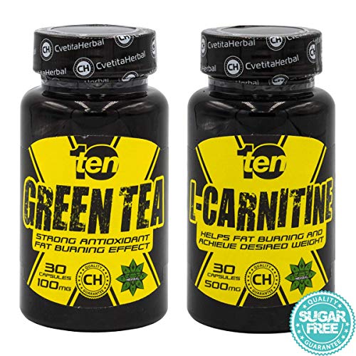 Ten Nutrition Green Tea Extract 30 Capsules L Carnitine 30