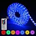 Produktbild LED Lichtleiste IP65 wasserdicht SMD 5 Meter 300 LEDs, 12V DC Flexible Lichtstreifen, Farbwechsel RGB LED Strip Kit mit Netzstecker 44 Tasten Fernbedienung für Weihnachtsfeier Dekoration, von AGPTEK