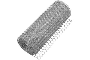 Xclou Rouleau de Grillage, Clôture de Jardin pour Volière, Maille Hexagonale en Fil de Fer Revêtu de PVC, Hauteur env. 50 cm, Longueur env. 10 m, Vert