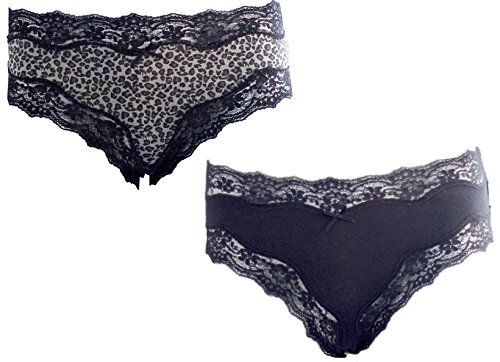 Pack-of-2-Passionelle-Womens-Sexy-Shorty-Style-Briefs-Luxury-Blended-Fabric