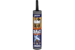 BOSTIK MAMUT GLUE Weiß - Hybrid-Universalklebstoff, Flexibler Montage-Sofortkleber auf Alle Materialien, Für Innen und Außen sowie unter Wasser und unter Extremsten Witterungsbedingungen, 450g