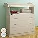 Produktbild Infantastic Wickelkommode mit drei Schubfächern in Buche oder Weiß mit rosa Stich aus stabilem MDF