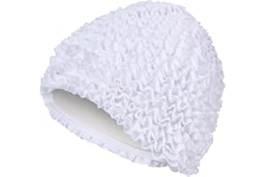 Fashy Bonnet de Bain à Volants avec Doublure en Plastique et Joint d'étanchéité pour Femmes