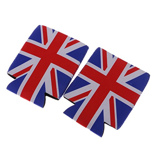 2x Neopren Dosen Kühltasche Dosenkühler Getränkekühler Bierkühler UK Flagge - 6